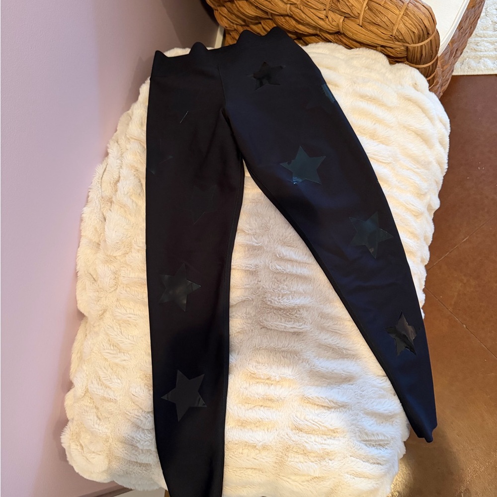 ultracor Black Leggings with Matte Star Patches
